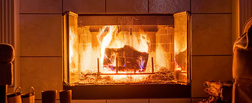 Mendota Hearth Landscape Fireplace Installation in Melrose Park, Illinois